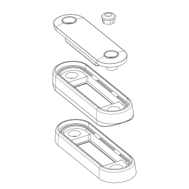 LED Positionsleuchte 12/24V Superflach weiss, mit schwarz getöntem Glas