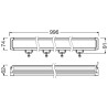 OSRAM LED Lightbar doppelreihig VX1000-CB DR SM, E-geprüft als Doppelfernlicht