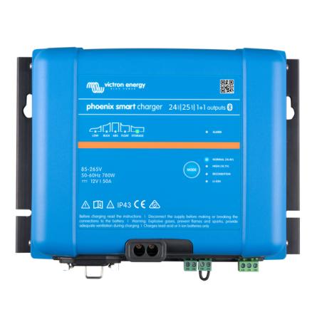 Victron Energy Phoenix Smart IP43, 120-240VAC, Ladegerät 24V, 25A, 1+1 Ausgang