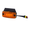 LED Seitenmarkierleuchte orange 3 LED, rechteckig 111x52, 12-24V, mit Superseal Stecker weiblich