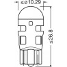 2er Set LED Birne T10 12V OSRAM LEDriving W5W, rot