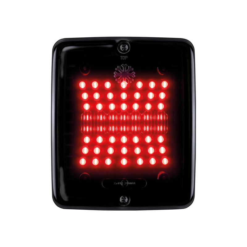 LED Schluss- und Bremsleuchte 24V, 130x110, STRANDS Dark Knight IZE LED Square
