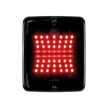 LED Schluss- und Bremsleuchte 24V, 130x110, STRANDS Dark Knight IZE LED Square