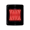 LED Schluss- und Bremsleuchte 24V, 130x110, STRANDS Dark Knight IZE LED Square