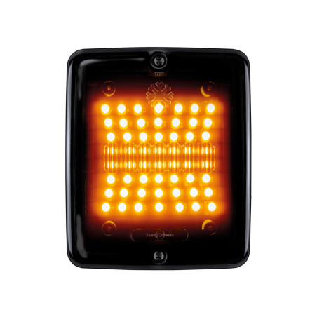 LED Blinkleuchte hinten 24V, 130x110, STRANDS Dark Knight IZE LED Square