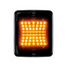 LED Blinkleuchte hinten 24V, 130x110, STRANDS Dark Knight IZE LED Square