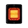LED Schluss-, Brems-, Blinkleuchte hinten 24V, 130x110, STRANDS Dark Knight IZE LED Square
