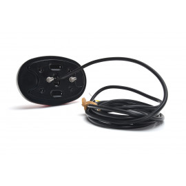 LED Rückleuchte oval mit dynamischem Blinker, 136x91x40