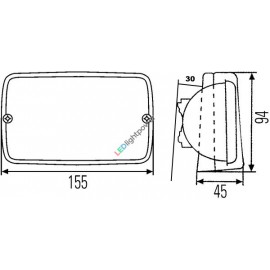 Einbau LED Arbeitsscheinwerfer Ersatz für Hella Picador