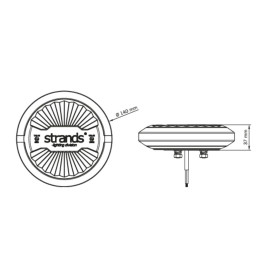 LED Drehlicht superflach 110x37mm, 12-24V