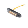 Mini LED Positionsleuchte 4 LED, gelb, BLACK Style, 12-24V