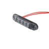 Mini LED Positionsleuchte 4 LED, gelb, BLACK Style, 12-24V
