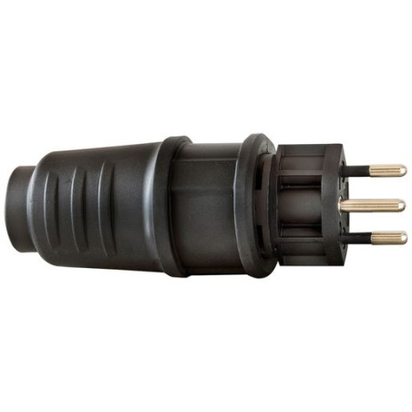 Stecker Typ 12, 10A 230V, IP20 schwarz