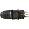 Stecker Typ 12, 10A 230V, IP20 schwarz
