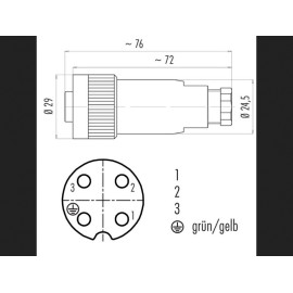 Kabeldose 4-polig Female