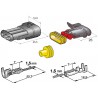 Steckersatz 3-polig IP67 10A AMP Superseal
