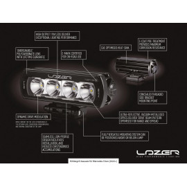 Kühlergrill Kit für Mercedes Citan MY 2022+, für LAZER ST Evolution Fernlichter