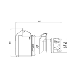CEE-Kupplung 5P 16A 400V...