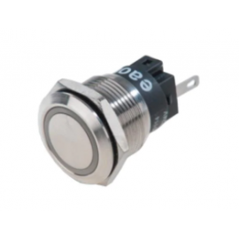 Drucktastenschalter IP67, rot beleuchtet 12VDC