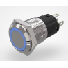 Drucktastenschalter rastend IP67, blau beleuchtet 24VDC