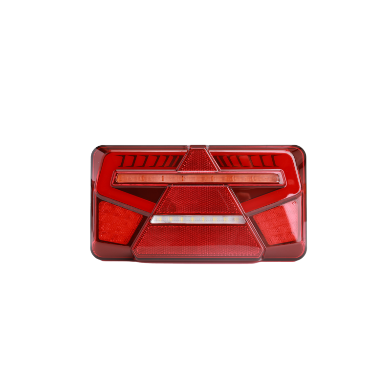 LED Schlussleuchte 253x136, 10-30V, mit Reflektordreieck, rechts