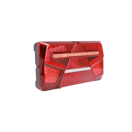 LED Schlussleuchte 253x136, 10-30V, mit Reflektordreieck, rechts