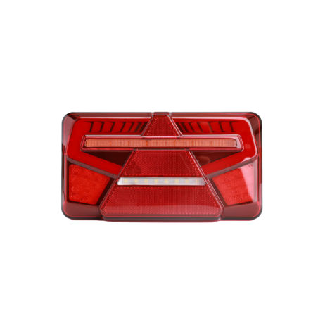 LED Schlussleuchte 253x136, 10-30V, mit Reflektordreieck, links