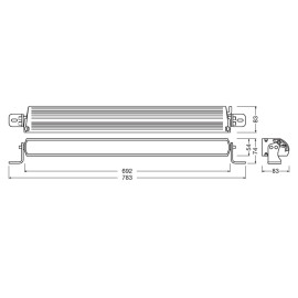 Osram LEDriving® LIGHTBAR FX750-CB SM 2. Generation, 12/24V 94W, Doppelfernlicht, 2x Ref. 30