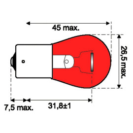 Jahn Glühlampe Ba15s 12V 21W