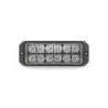 LED Frontblitzer rot, 12 LED, Aufbaumontage, 12-24V