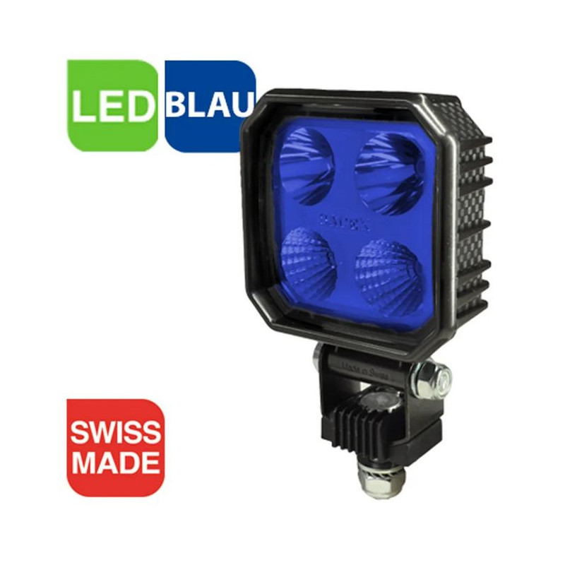 LED Arbeitsscheiwerfer blau 90x90, 12-24V