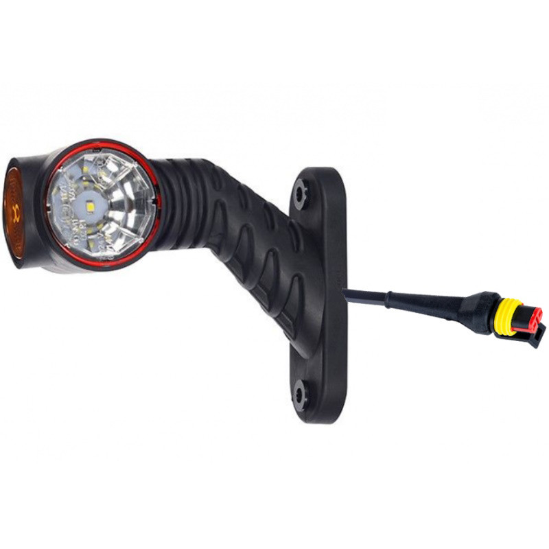 LED Positionsleuchte rot-weiss-gelb, rechts, Armlänge: 125mm, mit AMP Superseal Stecker