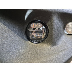 Nolden 90 mm LED Multifunktionsleuchte und Nebelscheinwerfer, schwarz, ECE, Einstellschraube oben