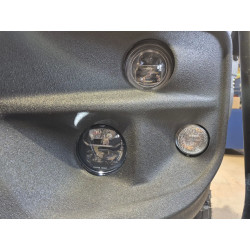 Nolden 90 mm LED Multifunktionsleuchte und Nebelscheinwerfer, schwarz, ECE, Einstellschraube oben