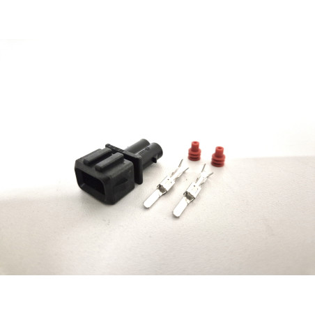 Steckergehäuse Set, AMP TIMER männlich 2-polig