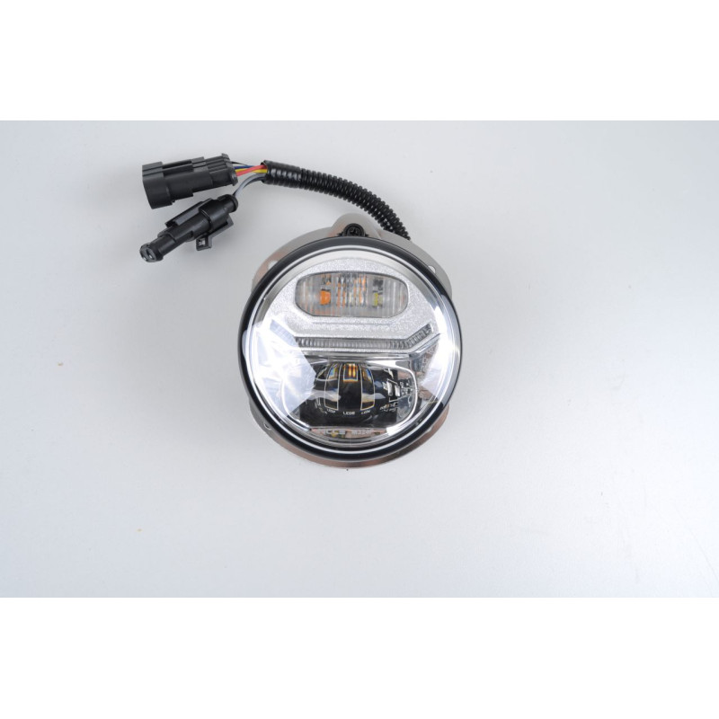 90 mm LED Multifunktionsleuchte und Nebelscheinwerfer, chrom, ECE, Einstellschraube oben