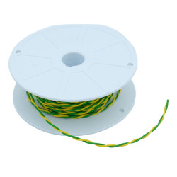 Kabel verdrillt 2 x 0.5 mm2 gelb / grün