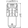 2er Set OSRAM LEDriving Birne BAY15d, 21/5W Ersatz, rot