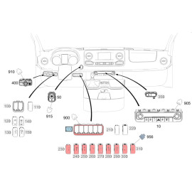 Schalter Grauwasser mit Kontrolllampe und Beleuchtung zu Mercedes Sprinter 907/910