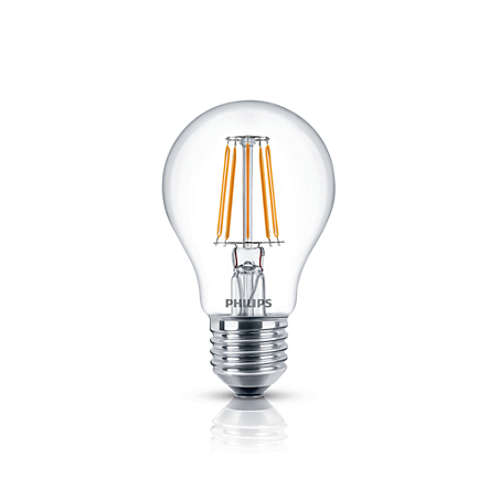 Philips LED-Lampe Filament E27 A60 60W