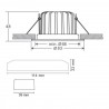 LED Einbauleuchte, Spot 10W, IP65, Durchmesser 68mm, warmweiss