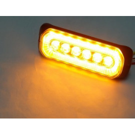 LED Frontblitzer gelb ECE-R65, mit integriertem Positionslichtring gelb ECE-R91