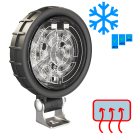 LED Arbeitsscheinwerfer mit Kunststoffgehäuse und Scheibenheizung 12-24V