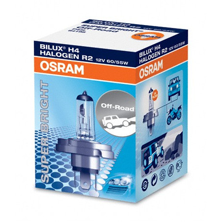 OSRAM Glühbirne P45t (Bilux) 60/55W, Abblend-Fernlicht mit H4 Lampensockel für mehr Licht