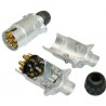 Stecker 7 pol PG DIN72577 / ISO1724, alu, mit Kabelverschraubung und Zugentlastung