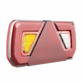 LED Anhängerschlussleuchte mit Dreieckreflektor, 252x133x32, links