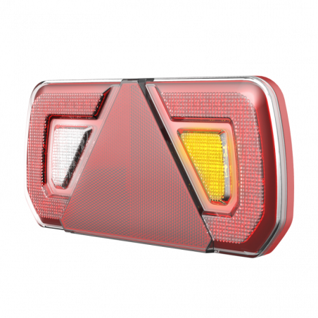 LED Anhängerschlussleuchte mit Dreieckreflektor, 252x133x32, rechts