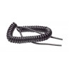 PUR Spiralkabel 2x0.75mm2, schwarz, 1-4 Meter