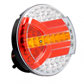 LED Rückleuchte rund mit dynamischem Blinker, HORPOL NAVIA, 12-24V