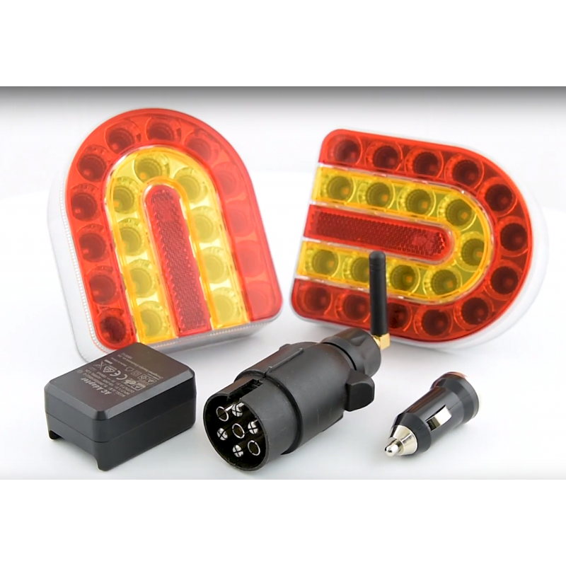 Bluetooth LED Rückleuchten-Set 7-polig kabellos mit Magnethalter